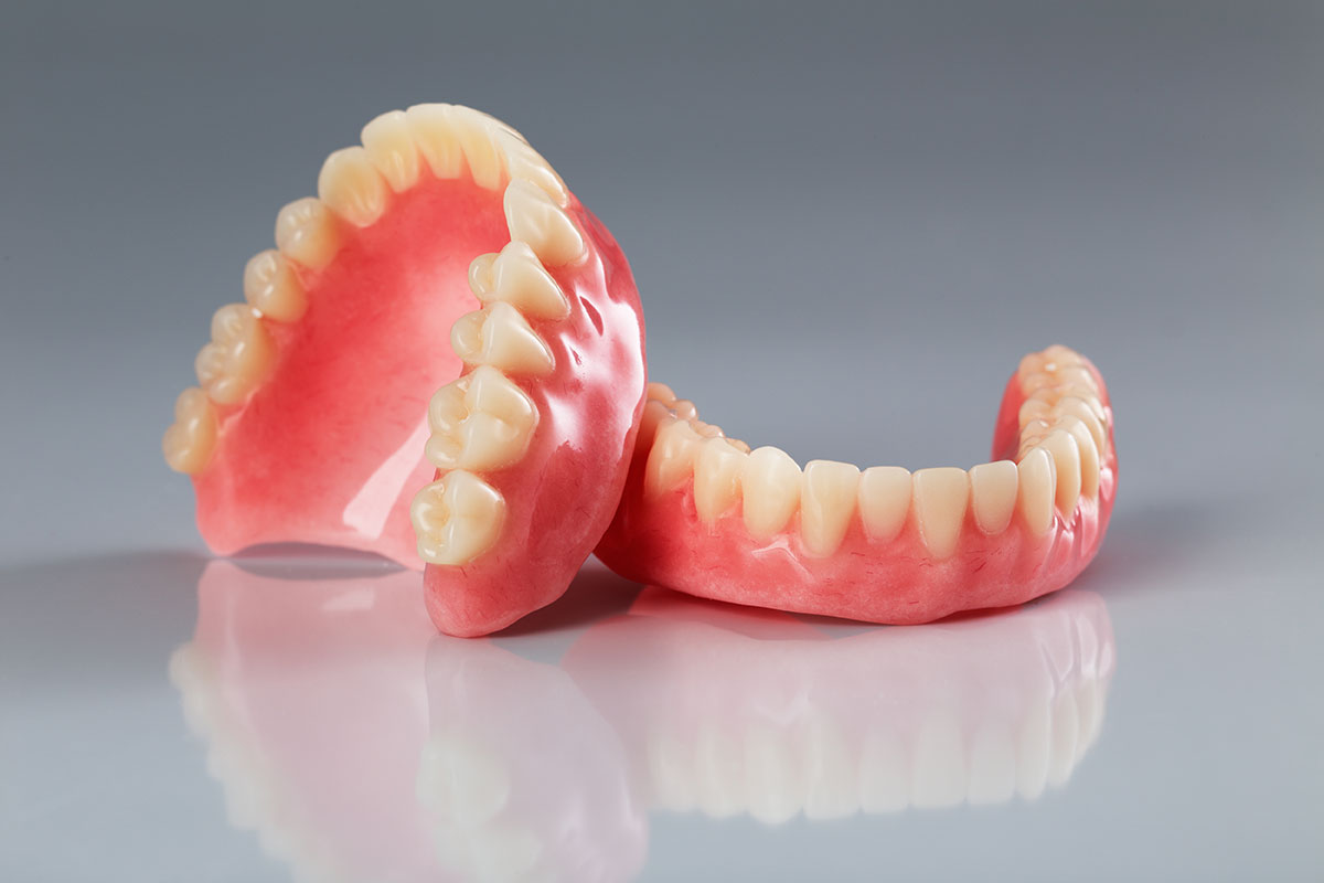 A set of complete dentures